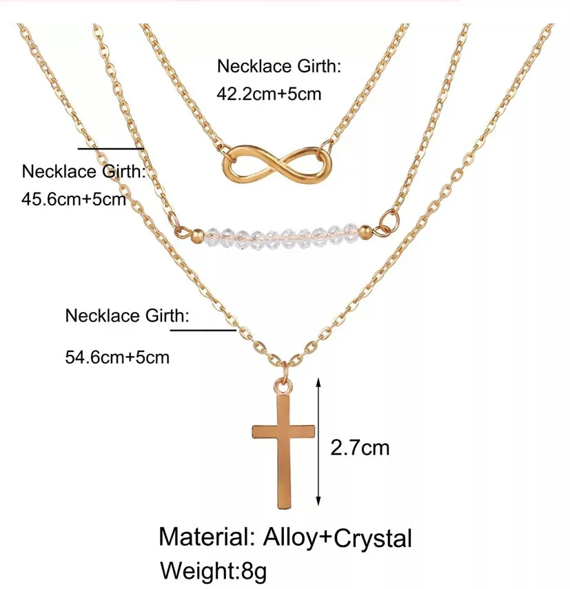 Gold Plated Triple Layered Infinity Pendant