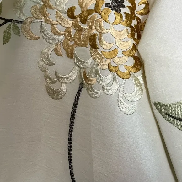 Grace Chuang Floral Embroidered Cream Jacket