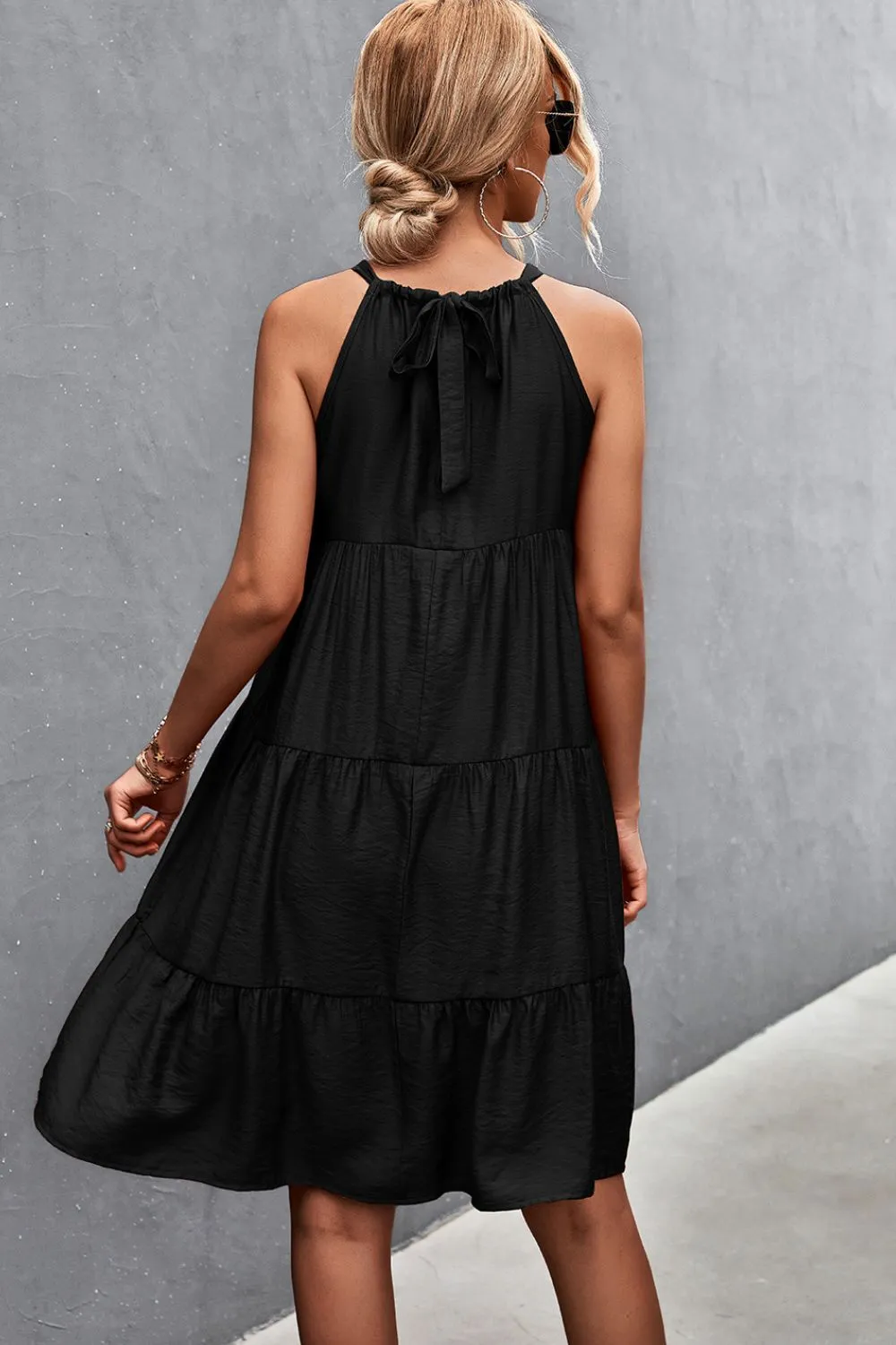 Grecian Tiered Sleeveless Dress- Online Exclusive