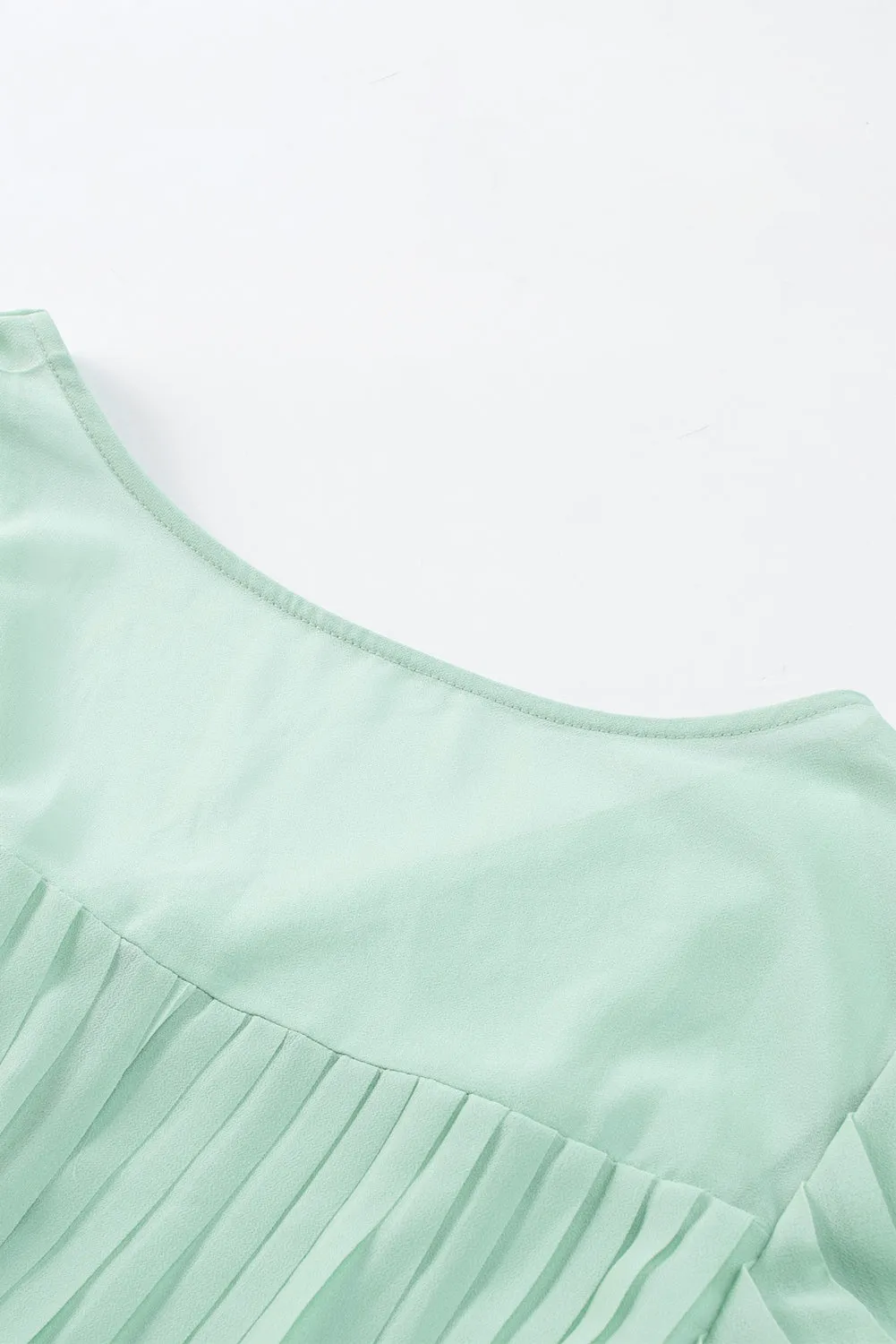 Green Pleated Romper
