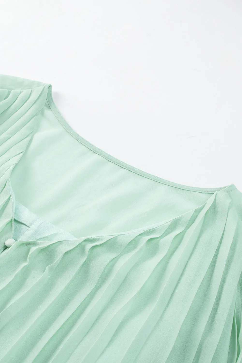 Green Pleated Romper