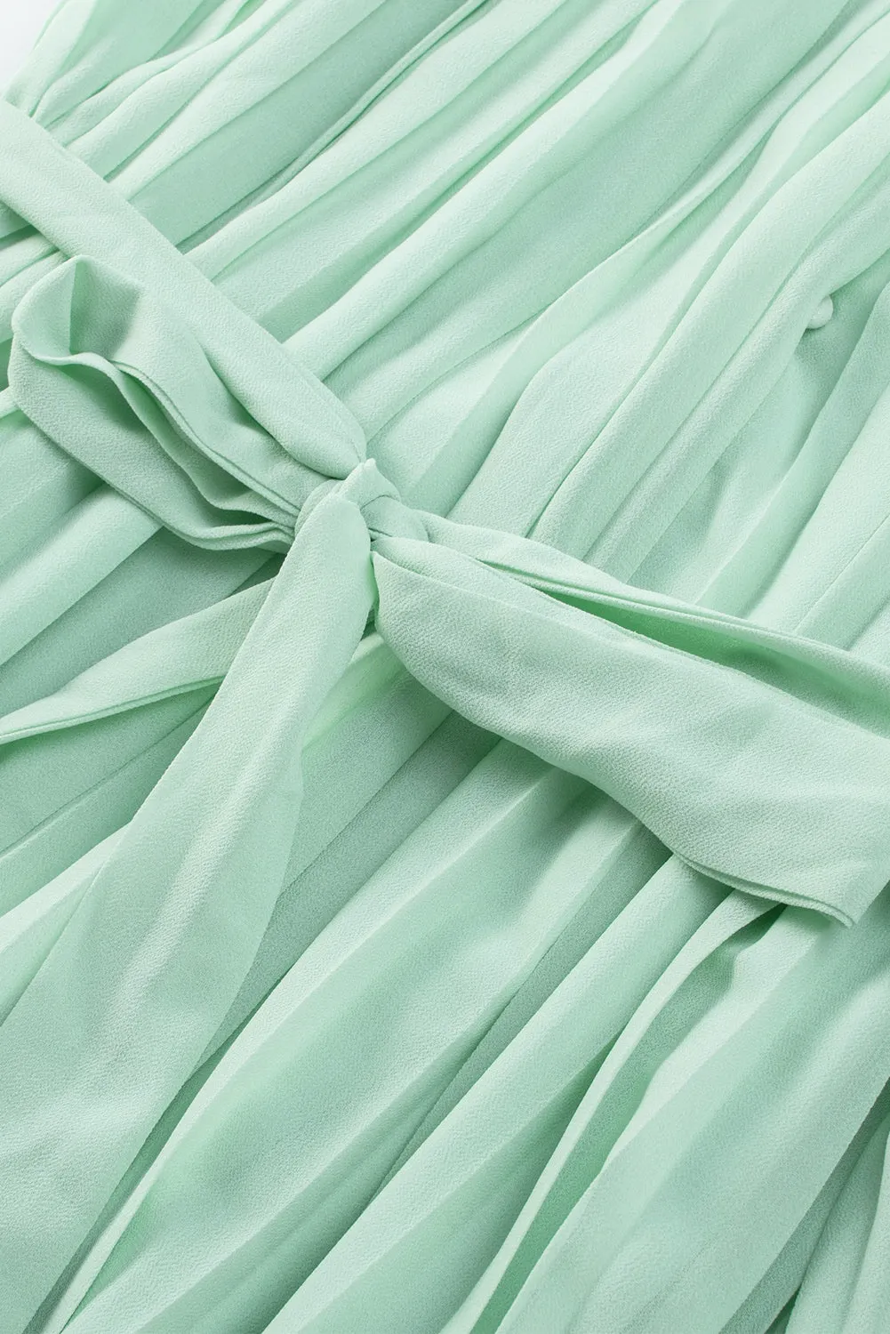 Green Pleated Romper