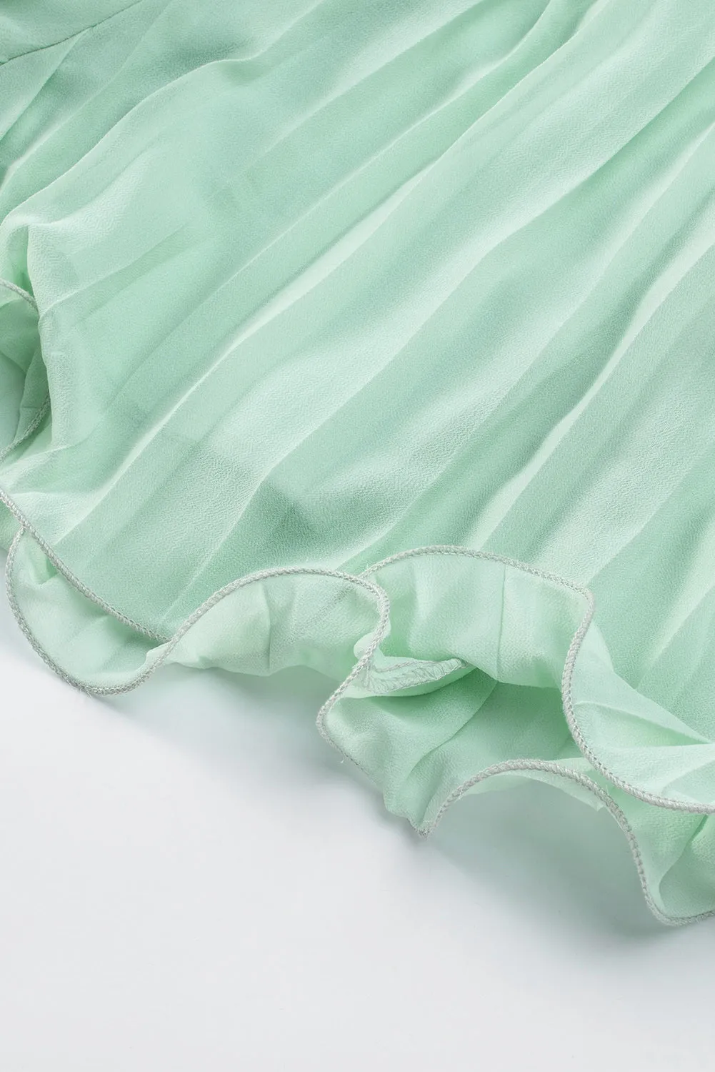 Green Pleated Romper