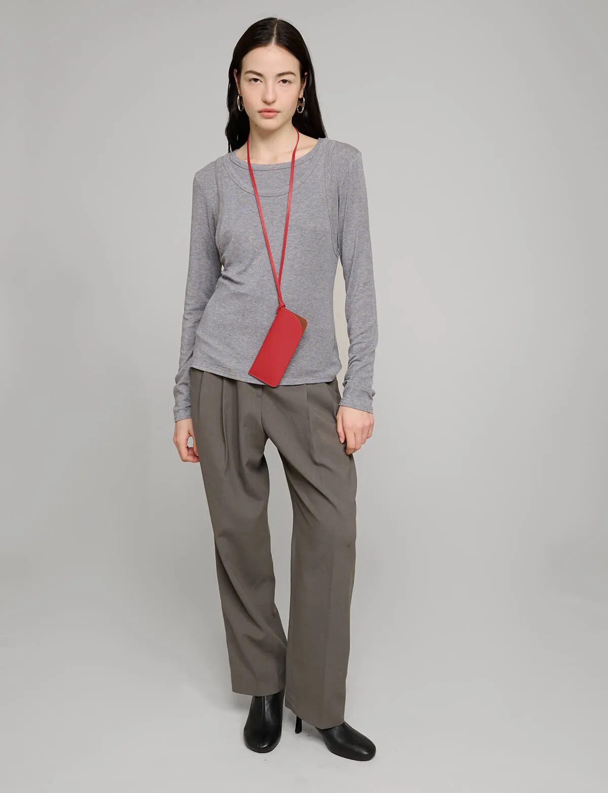Grey Double Layered Tank Top