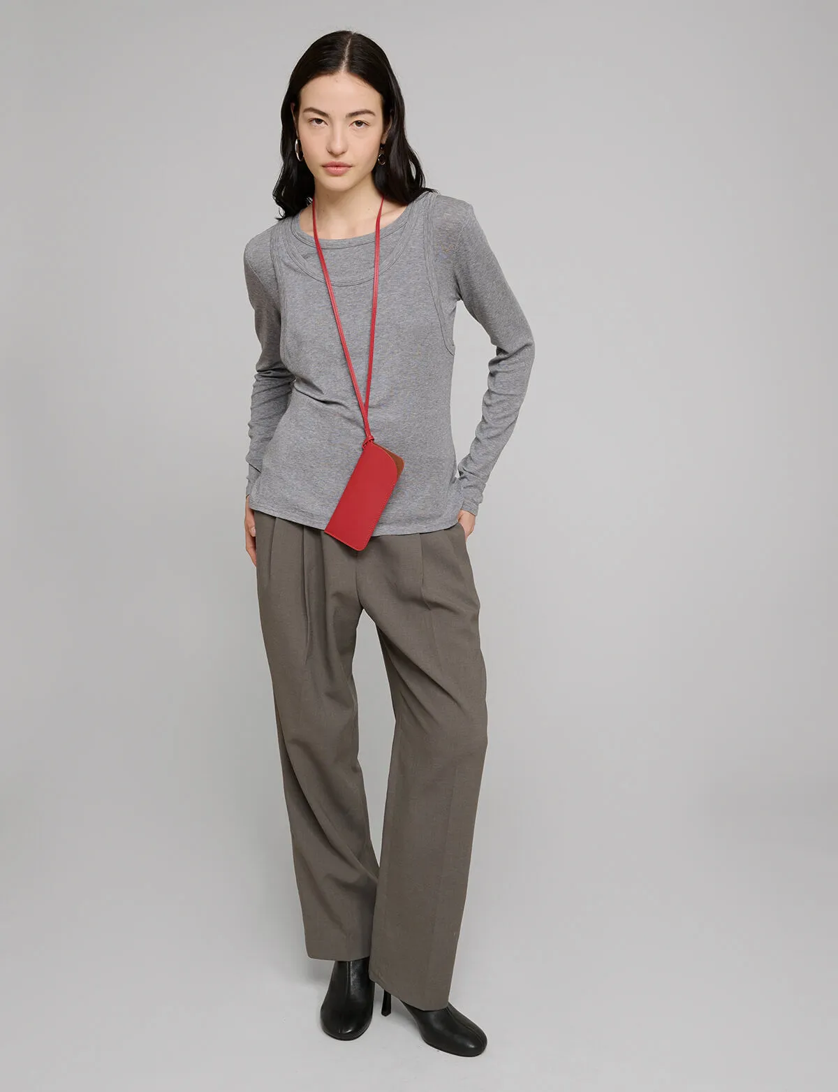 Grey Double Layered Tank Top