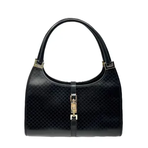 Gucci Black Logo Embossed Jackie Bag