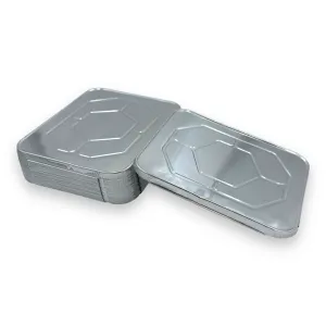 HALF SIZED ALUMINUM CATERING LIDS FOR HALF SIZED TRAYS