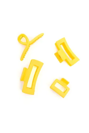 Hazel Blues® |  Claw Clip Set of 4 in Lemon