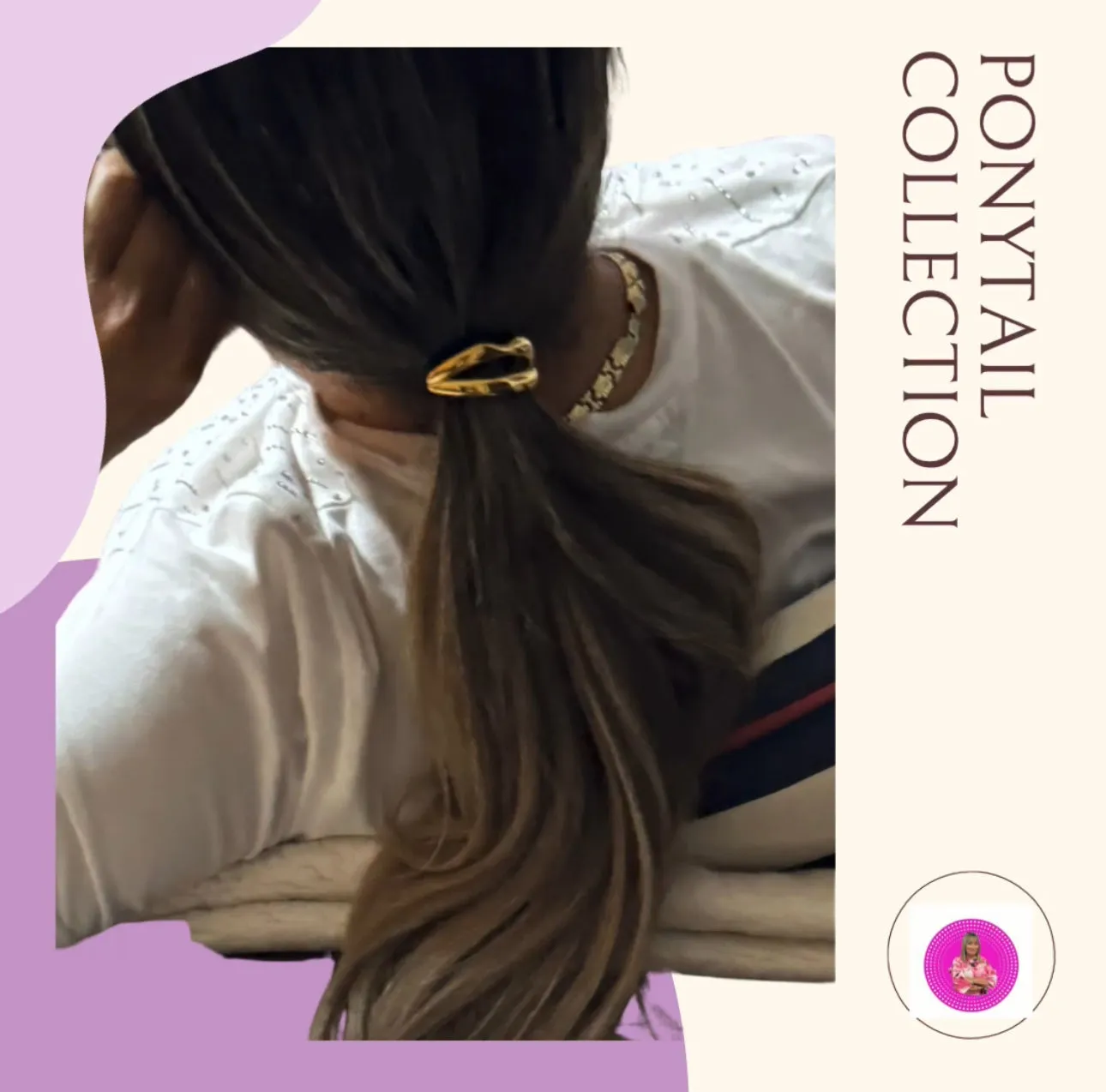 Heart Charm Ponytail bow