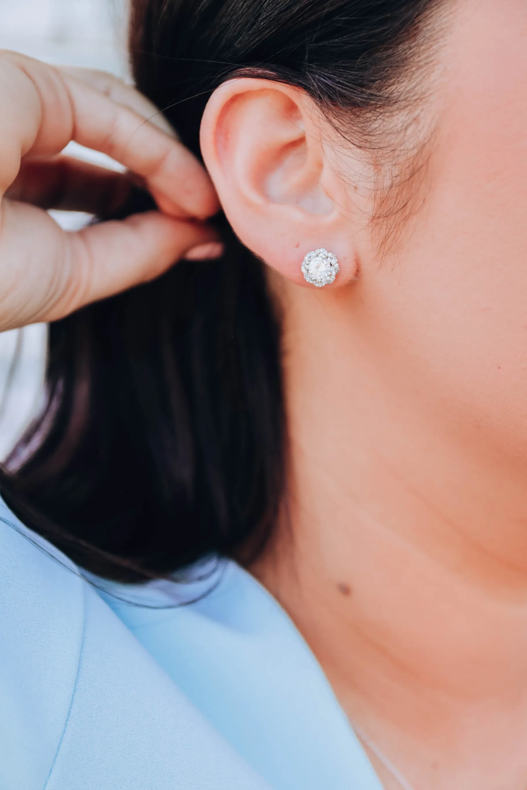 Heather Earrings - White Gold