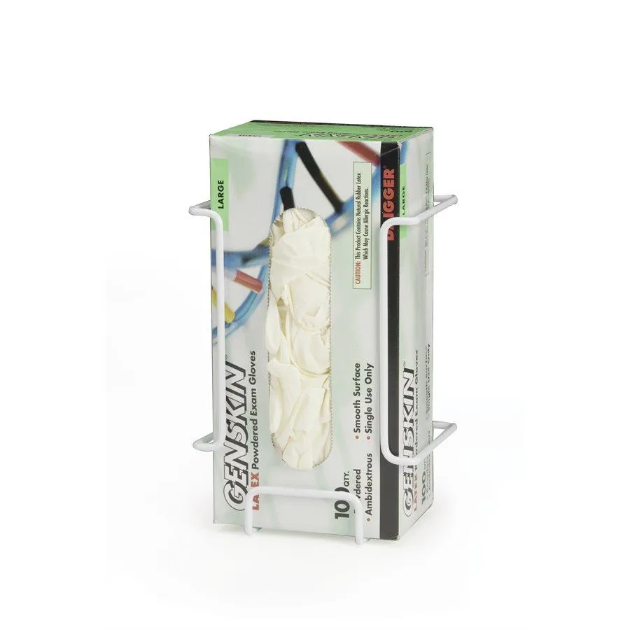 Heathrow Scientific 23457 1-Box Glove Box Holder HDPE coated Wire, White