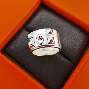 Hermes Solid Silver Collier de Chien CDC Ring 54 or 6.5