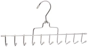 Honey-Can-Do HNGT01311 Horizontal Tie and Belt Hanger Chrome, 2-Pack