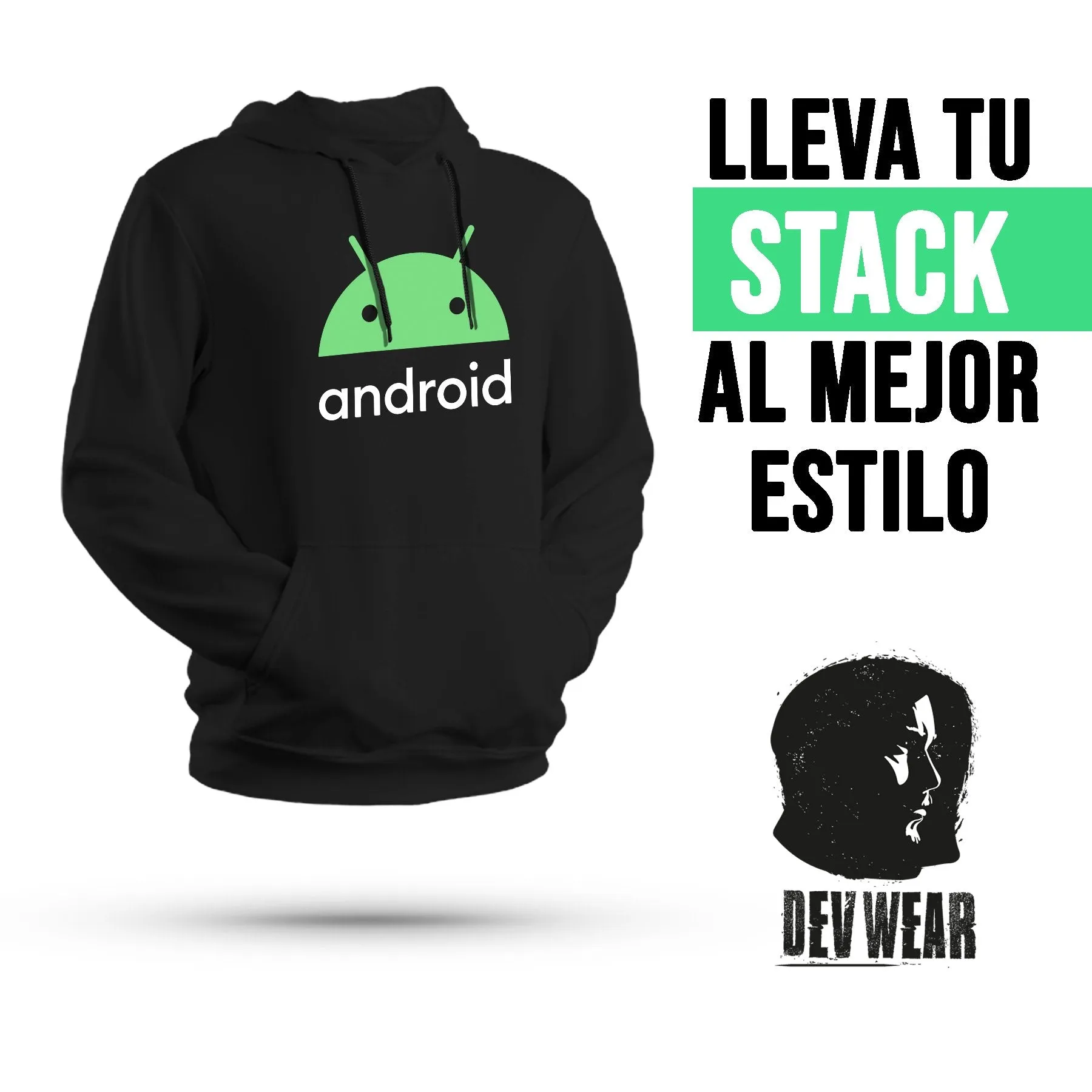 HOODIE BUZO SACO CANGURO DEVELOPER ANDROID