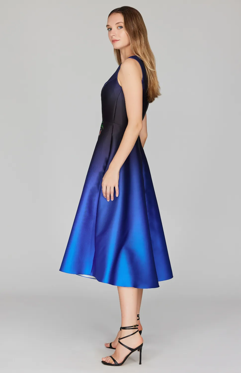 Hyacinth Print Fit & Flare Dress