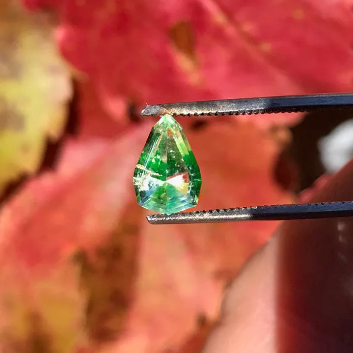 Hyalite Pear Shape Opal Gemstone .80 Carats