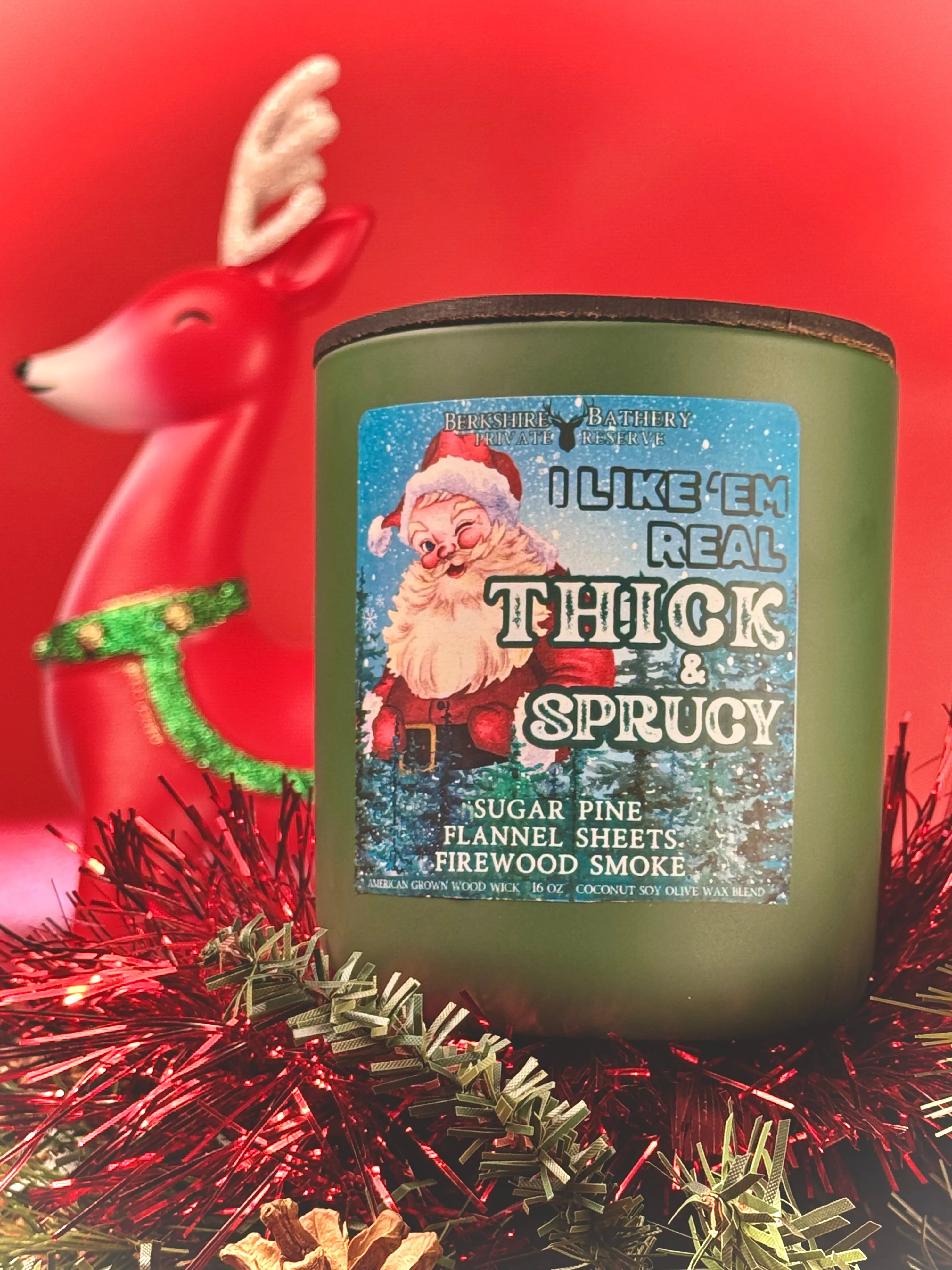 I LIKE 'EM REAL THICK & SPRUCY | Sweet Oud Woods  - 16oz Wood Wick Candle