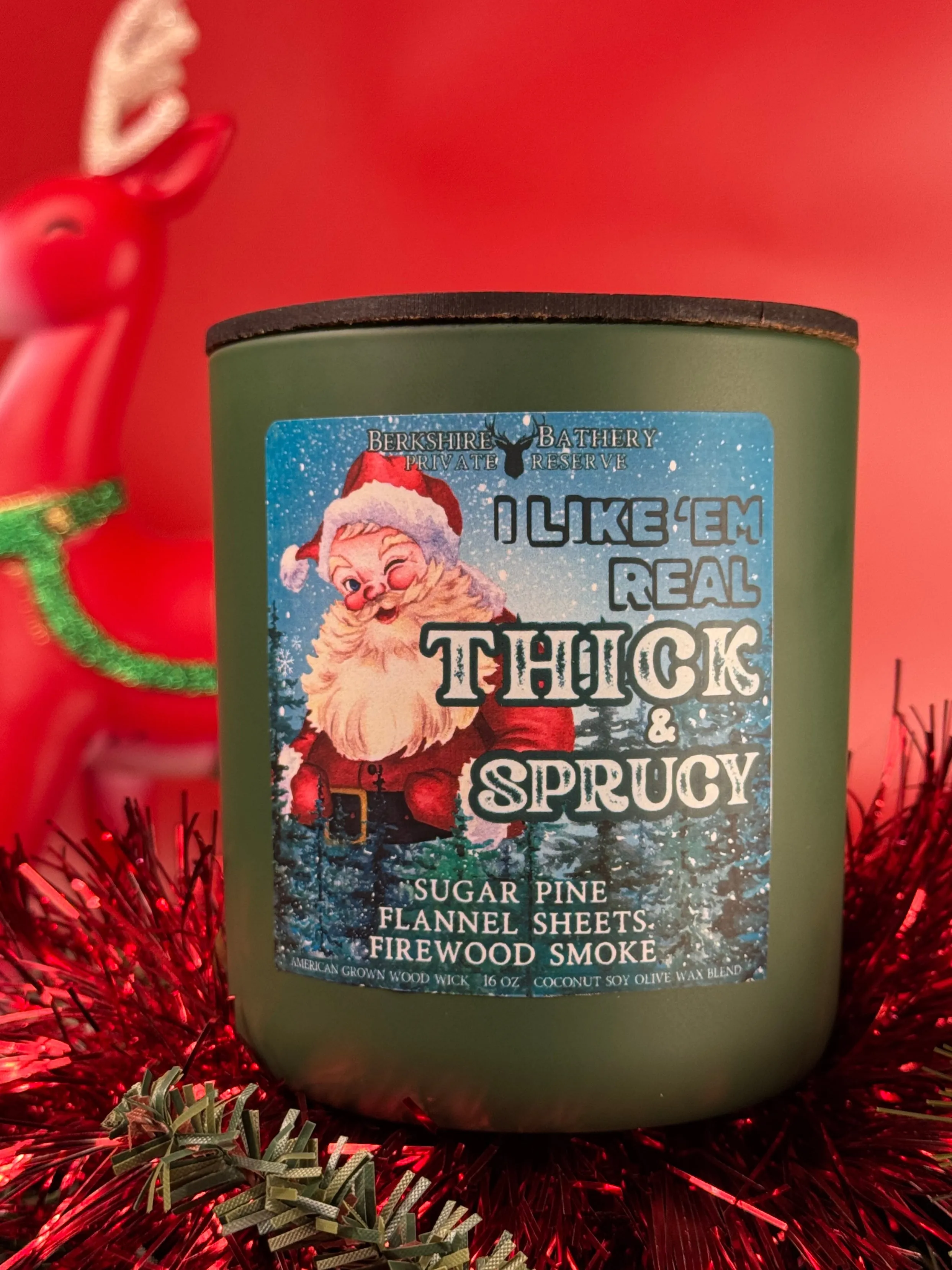 I LIKE 'EM REAL THICK & SPRUCY | Sweet Oud Woods  - 16oz Wood Wick Candle