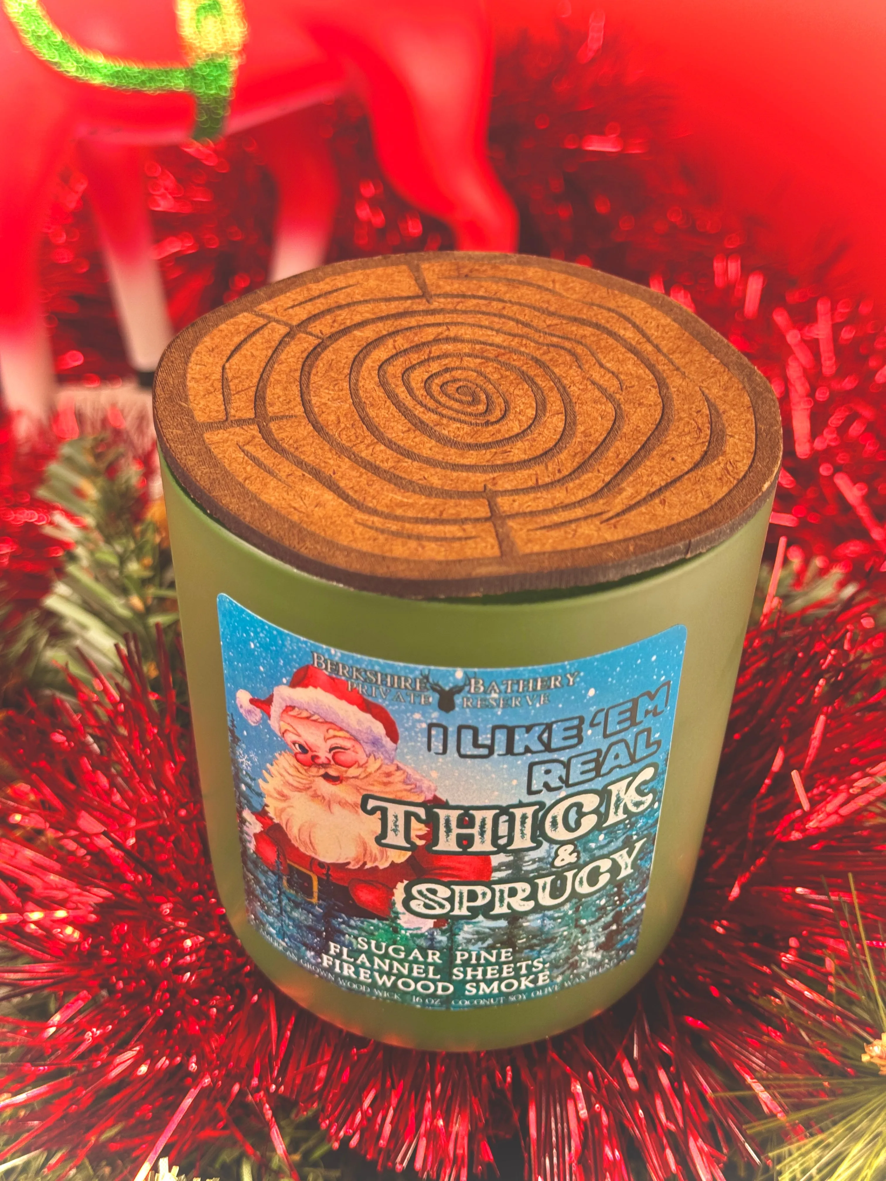 I LIKE 'EM REAL THICK & SPRUCY | Sweet Oud Woods  - 16oz Wood Wick Candle