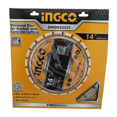 Ingco 14" Diamond Cutting Disc for Asphalt & Concrete – DMD033551