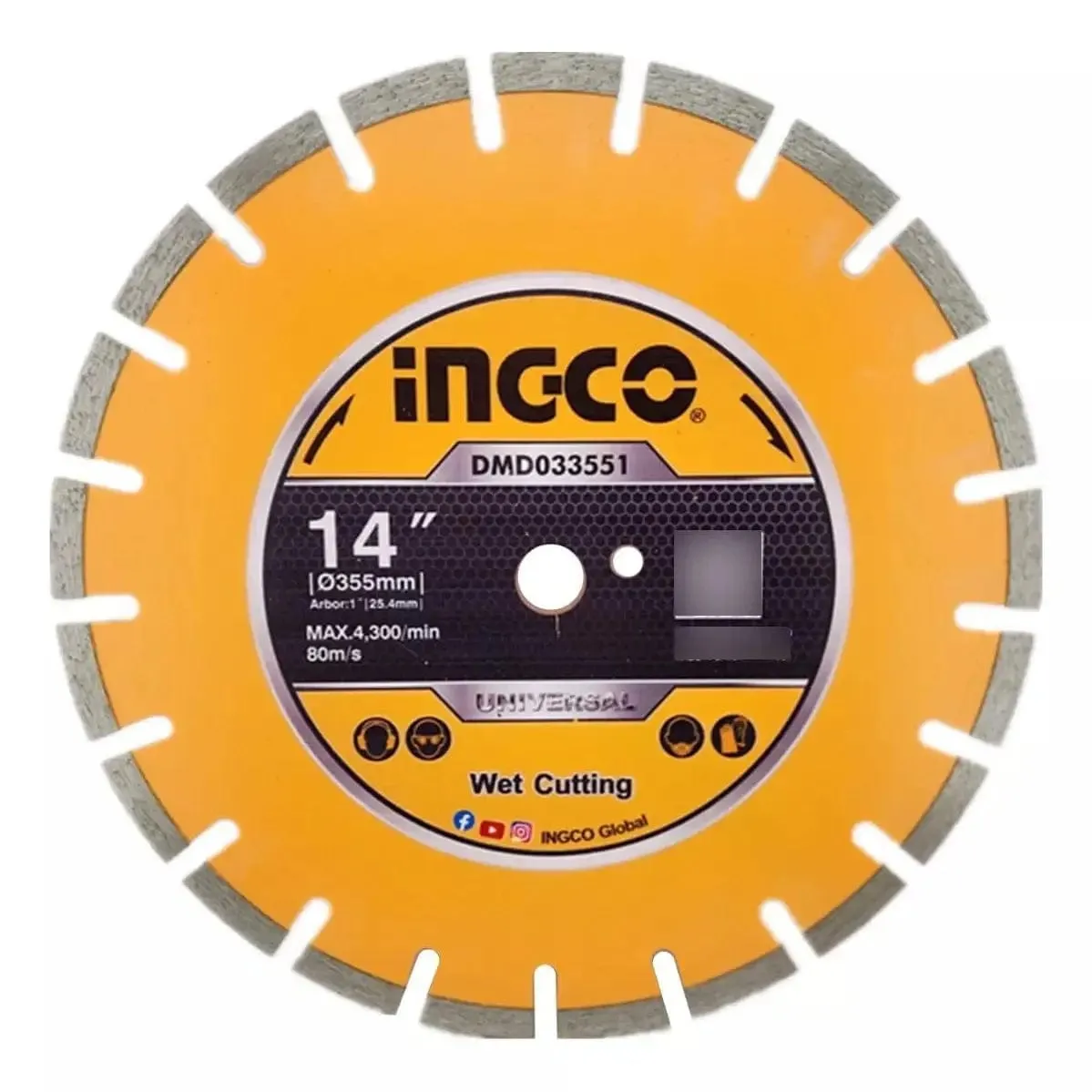 Ingco 14" Diamond Cutting Disc for Asphalt & Concrete – DMD033551