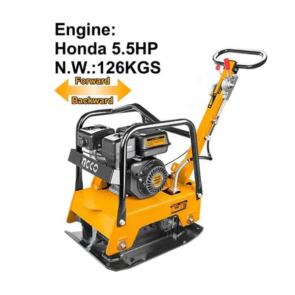 Ingco 4.8KW (6.5HP) Gasoline Reversible Plate Compactor with 25kN Force – GCP125-2