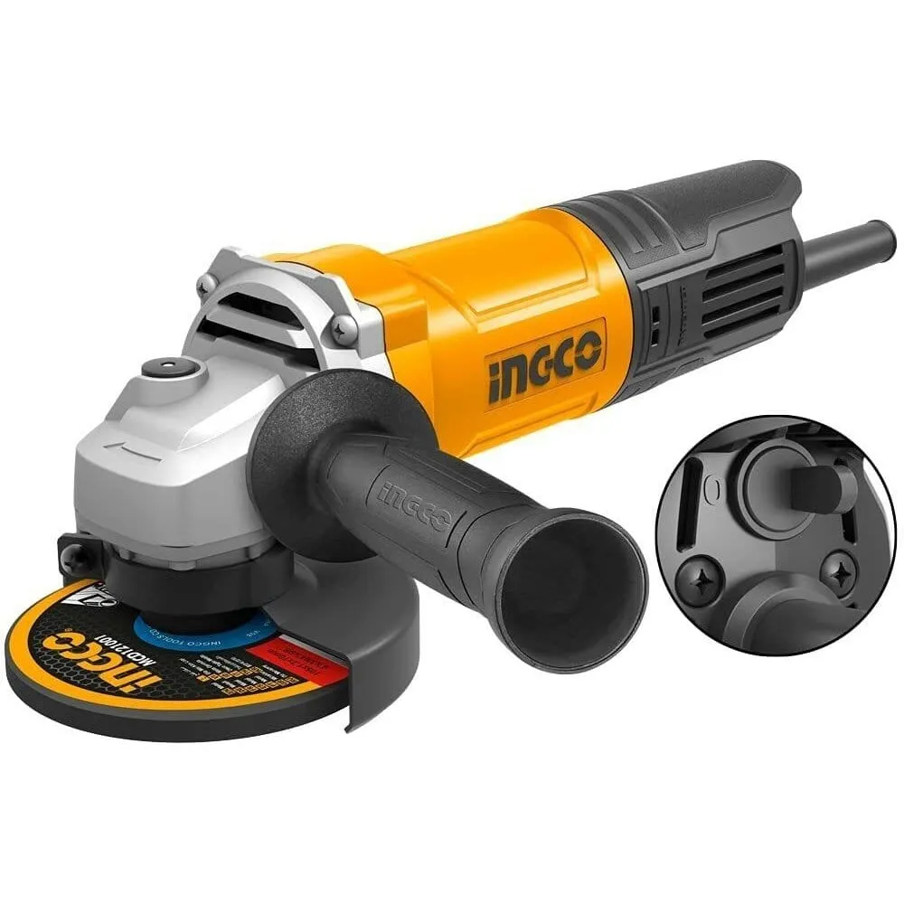 Ingco 5" (125mm) 1100W Angle Grinder with Auxiliary Handle – AG110028