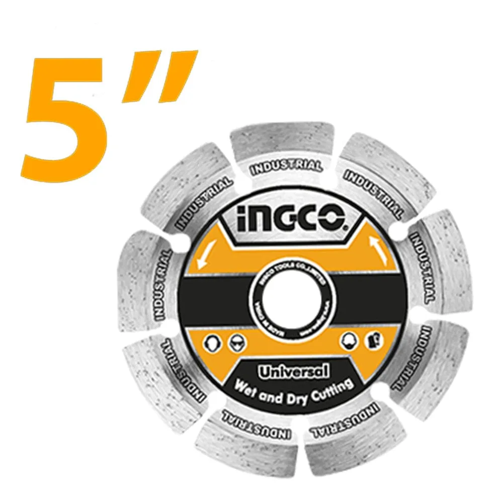 Ingco 5" (125mm) Dry Diamond Disc with 7.5mm Blade Width – DMD011254