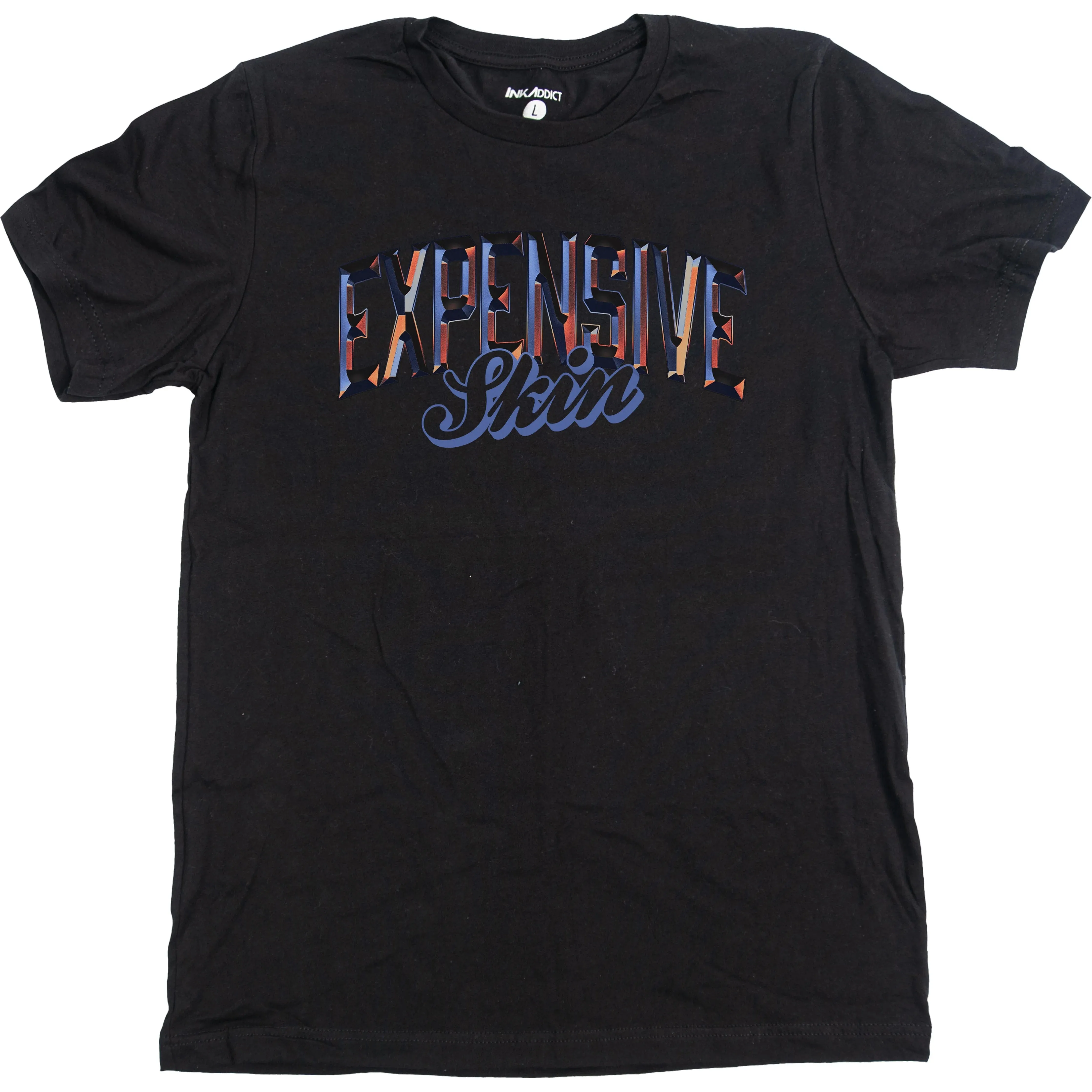 InkAddict EXPENSIVE SKIN CHROME BLACK / BLUE Tee