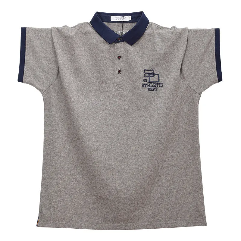 INSTOCK-Men's loose large size lapel short-sleeved T-shirt