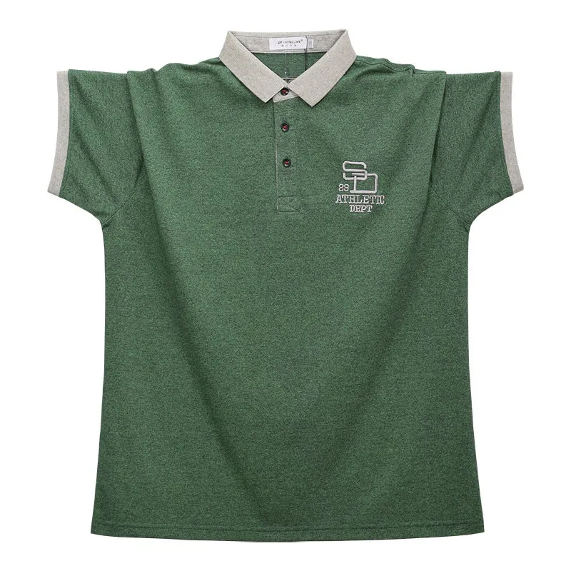 INSTOCK-Men's loose large size lapel short-sleeved T-shirt