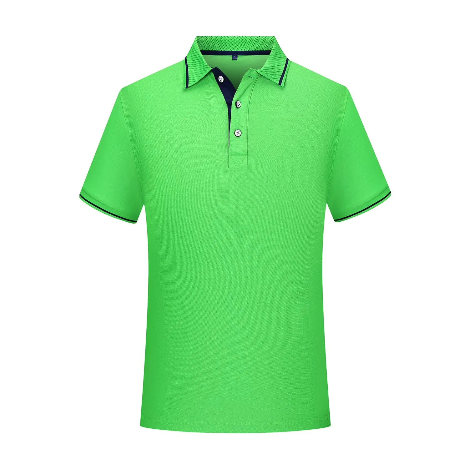 INSTOCK-Men's pure cotton lapel shirt sleeve embroidery POLO