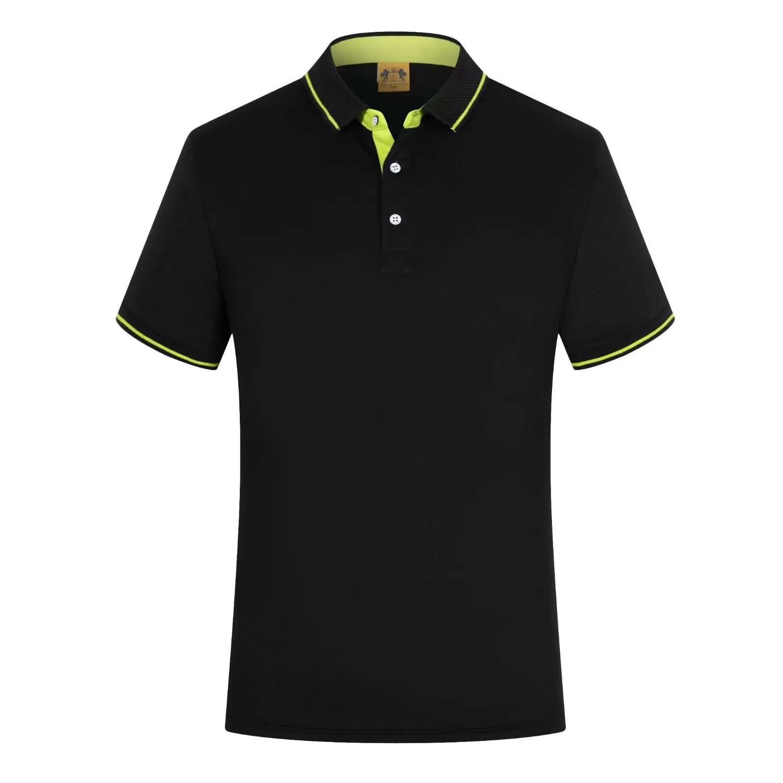INSTOCK-Men's pure cotton lapel shirt sleeve embroidery POLO