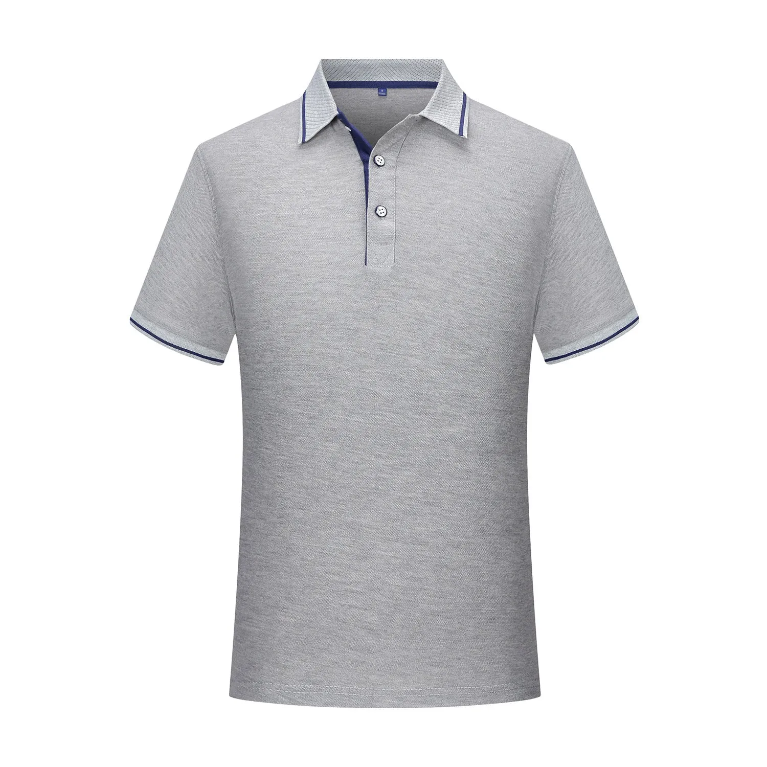 INSTOCK-Men's pure cotton lapel shirt sleeve embroidery POLO