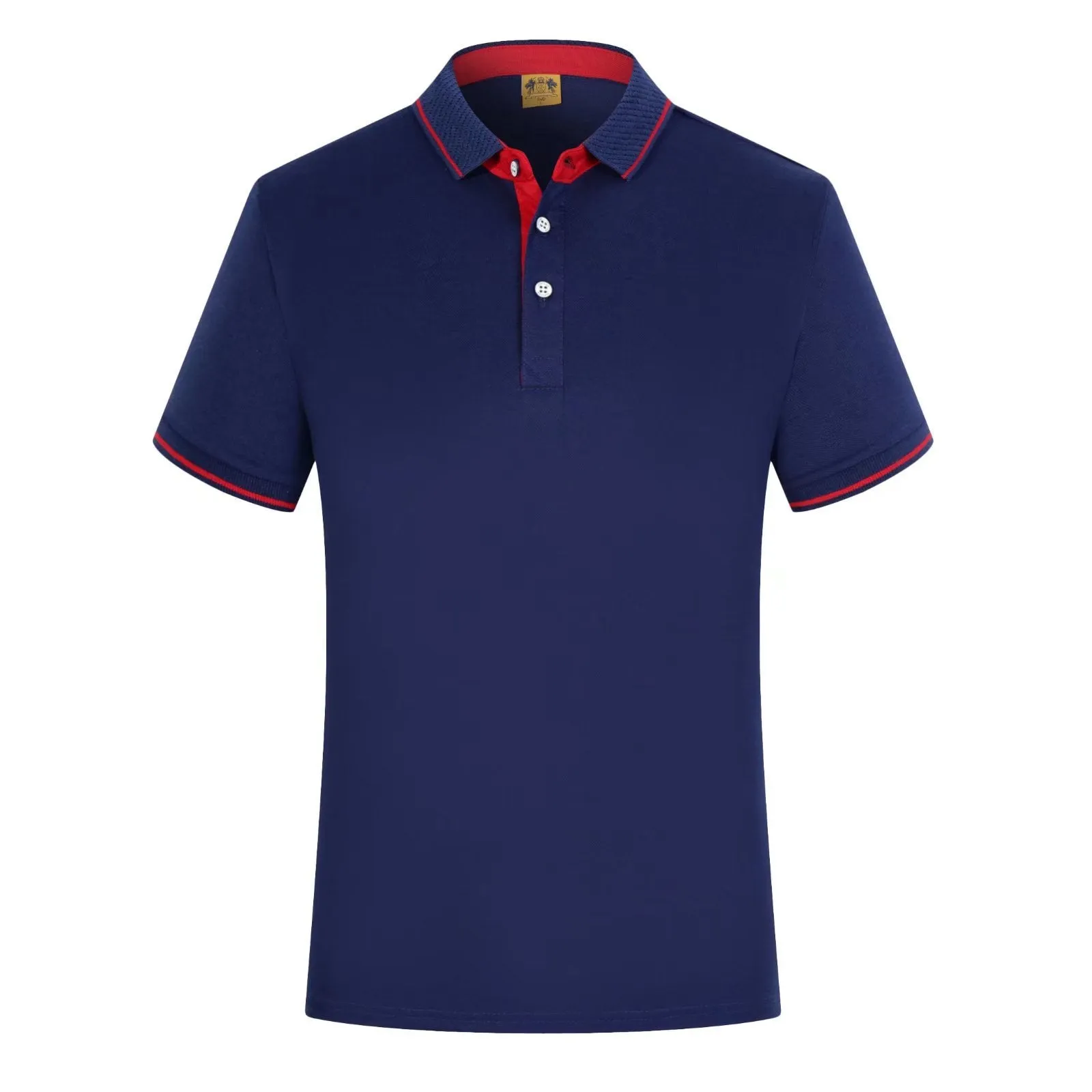 INSTOCK-Men's pure cotton lapel shirt sleeve embroidery POLO