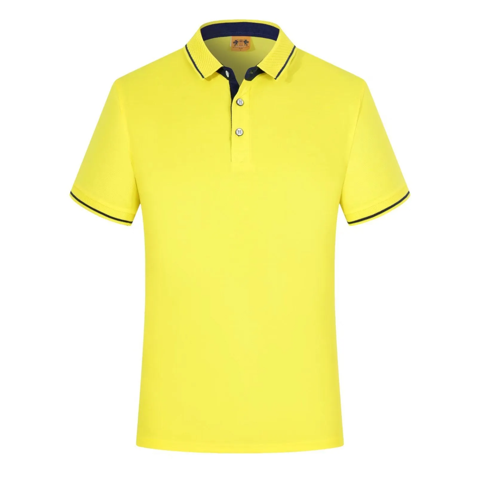 INSTOCK-Men's pure cotton lapel shirt sleeve embroidery POLO