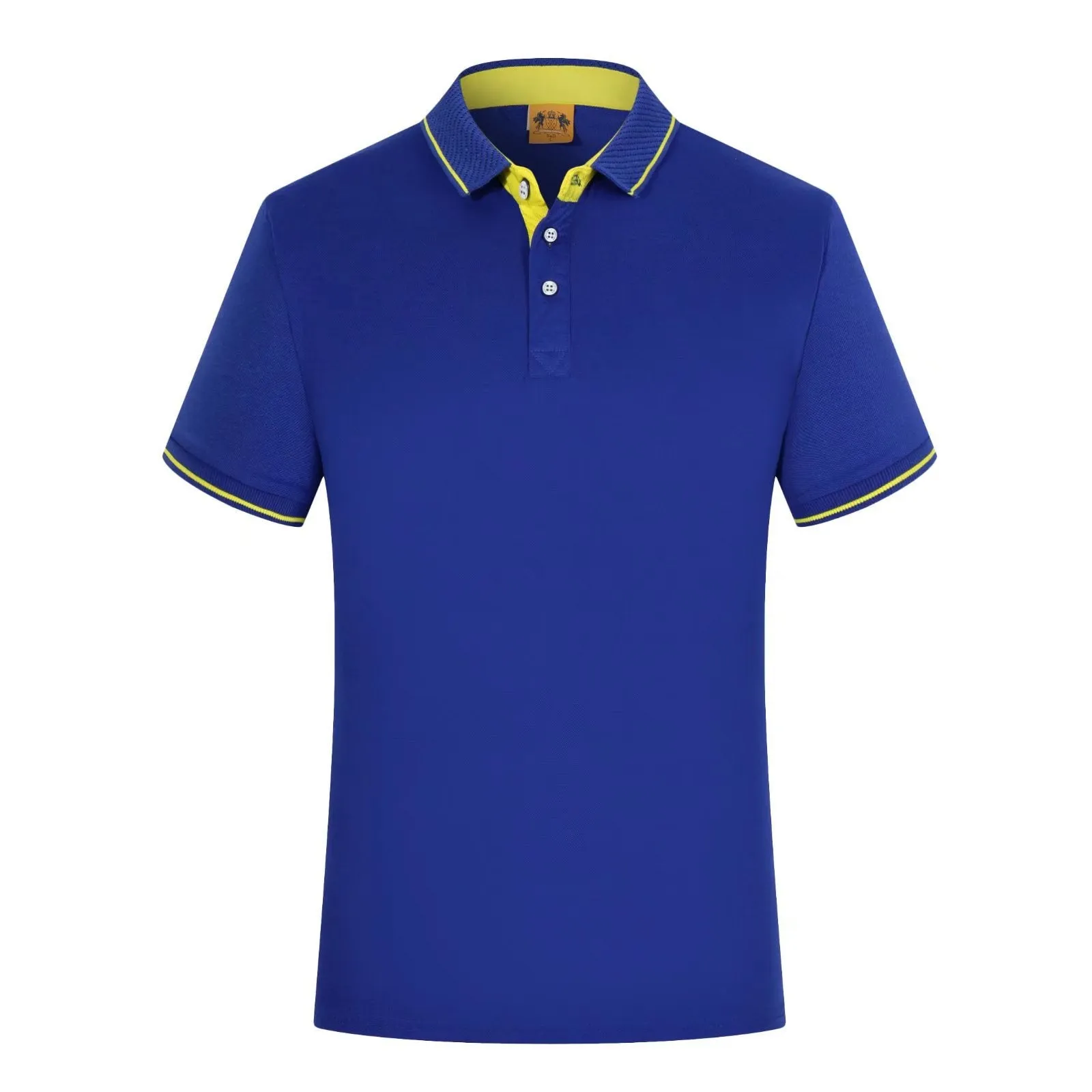 INSTOCK-Men's pure cotton lapel shirt sleeve embroidery POLO