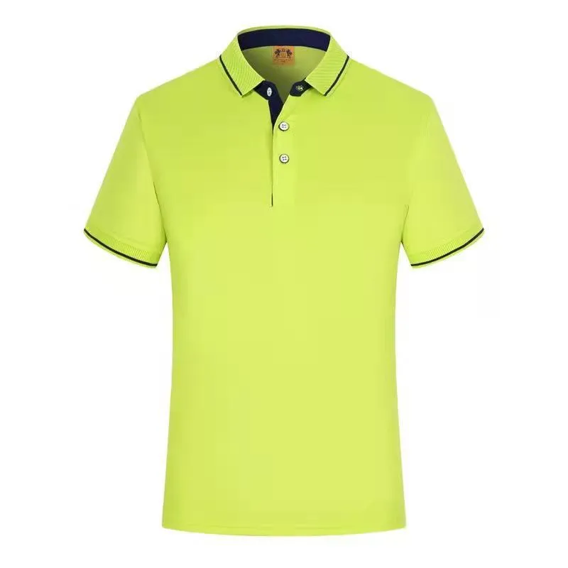 INSTOCK-Men's pure cotton lapel shirt sleeve embroidery POLO