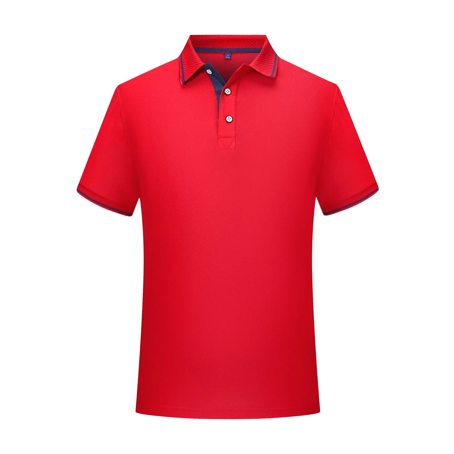INSTOCK-Men's pure cotton lapel shirt sleeve embroidery POLO
