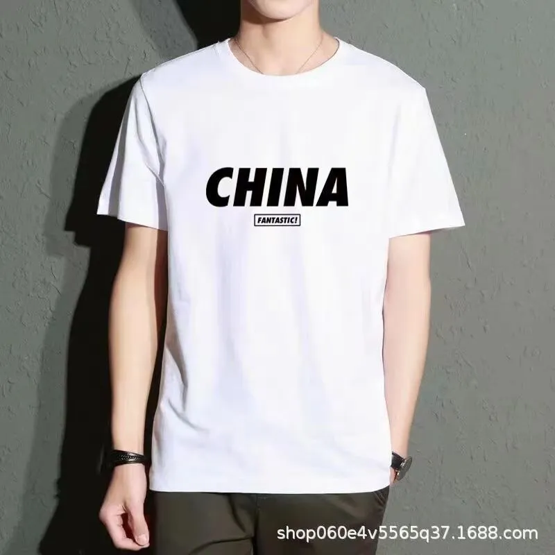 INSTOCK- Men's pure cotton round neck T-shirt