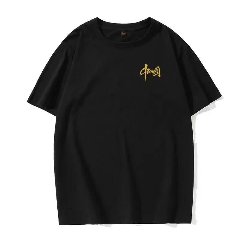INSTOCK- Men's pure cotton round neck T-shirt