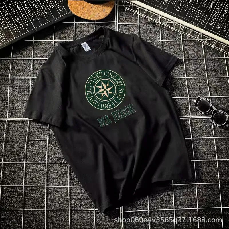 INSTOCK- Men's pure cotton round neck T-shirt