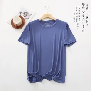 INSTOCK- Men's short-sleeved modal round neck loose T-shirt