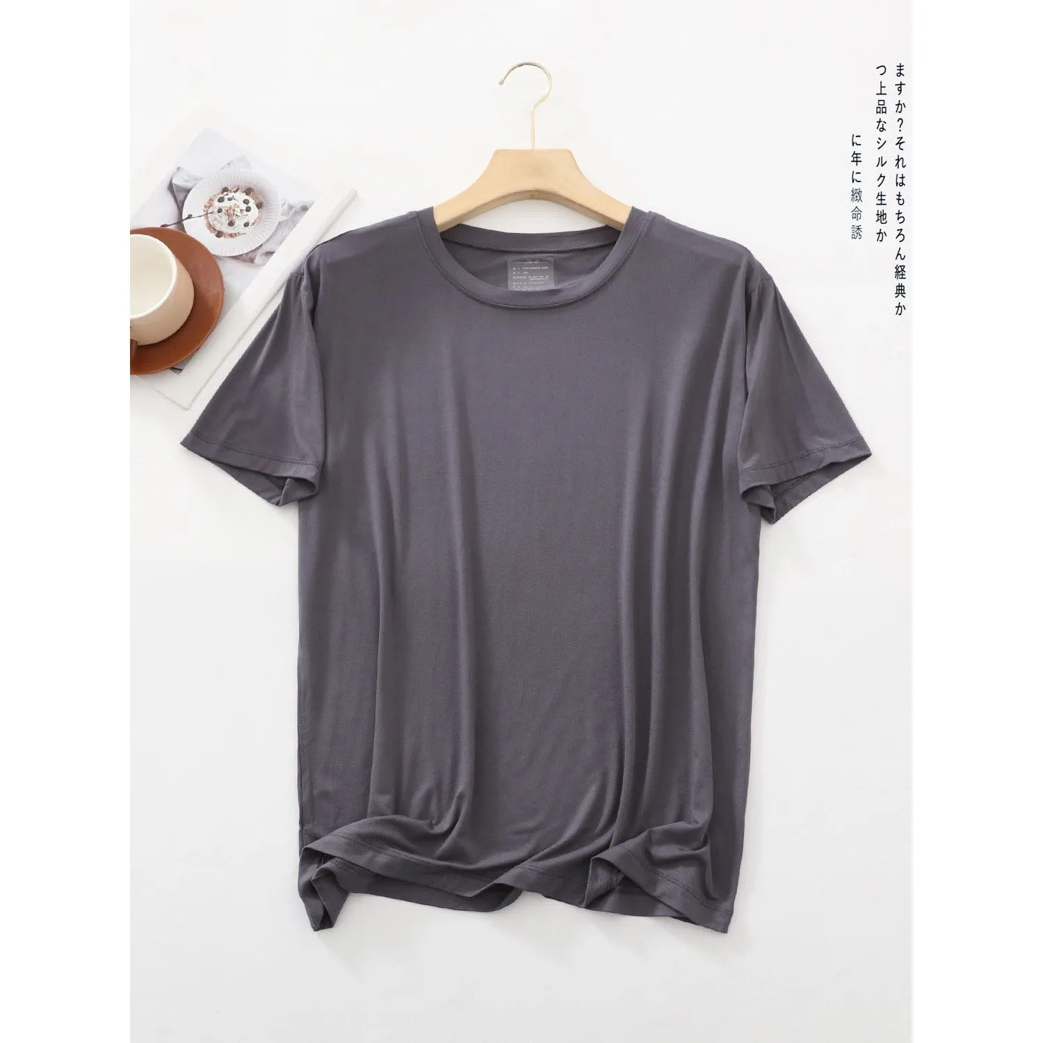 INSTOCK- Men's short-sleeved modal round neck loose T-shirt
