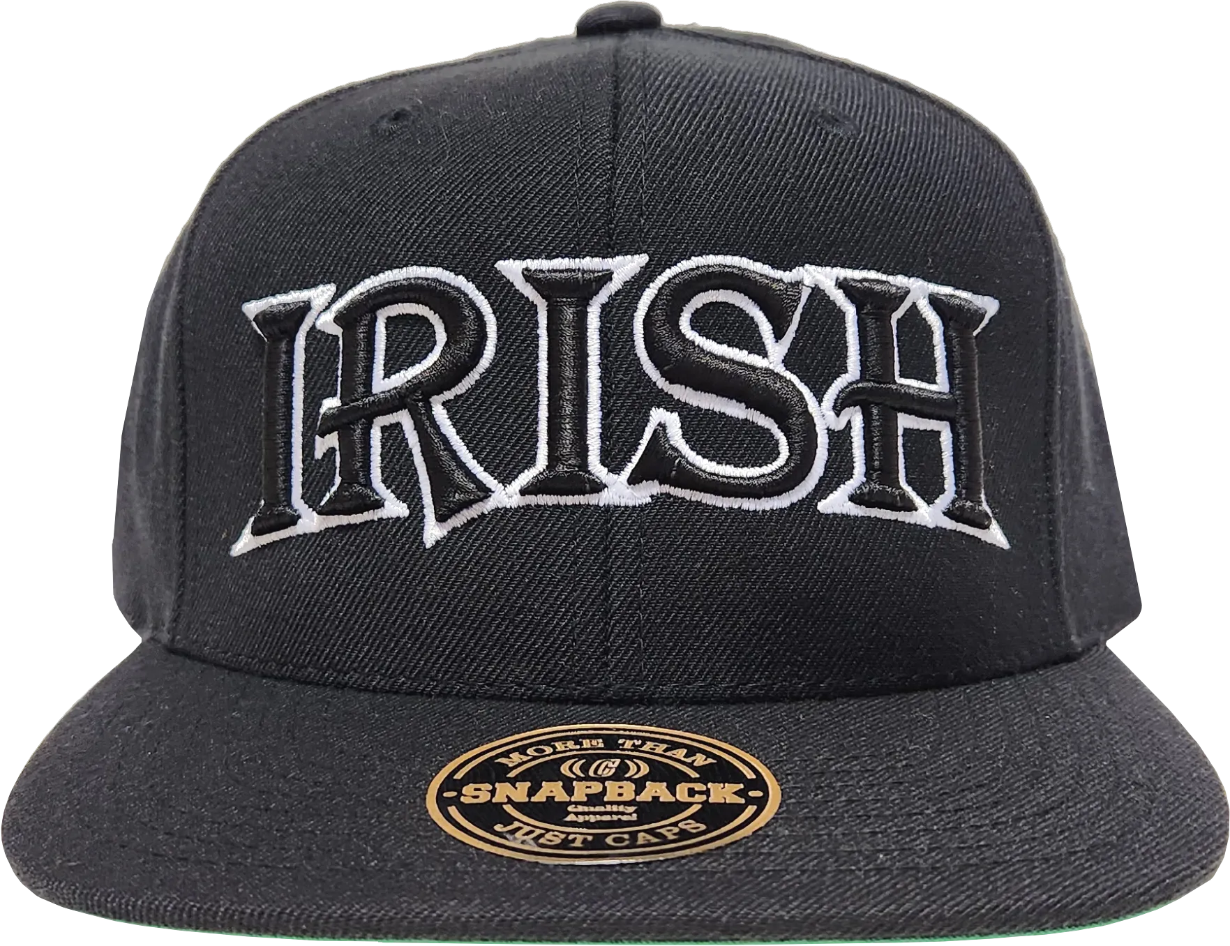 Irish Snapback Black White