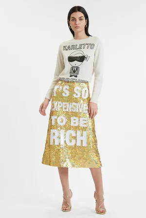It'S So Expensive To Be Rich Sequin ALine Skirt
