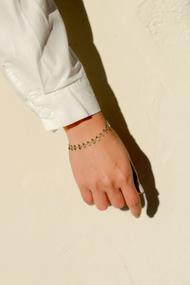 Jaena Crystal Chain Bracelet