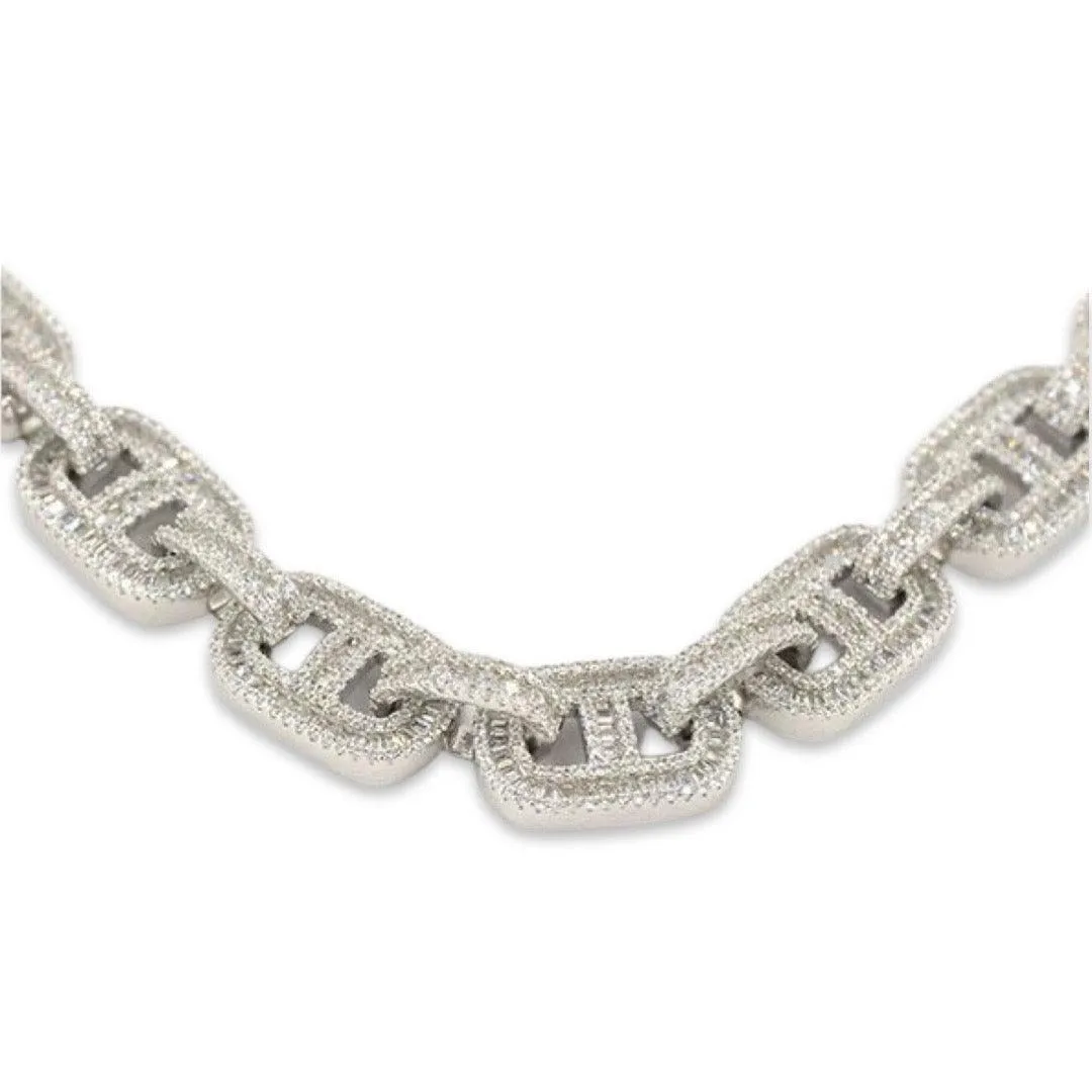 JDB1000 - 12MM CZ Silver Chain