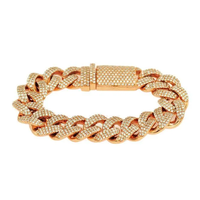 JDBR121.8 - DIAMOND CUBAN LINK BRACELET