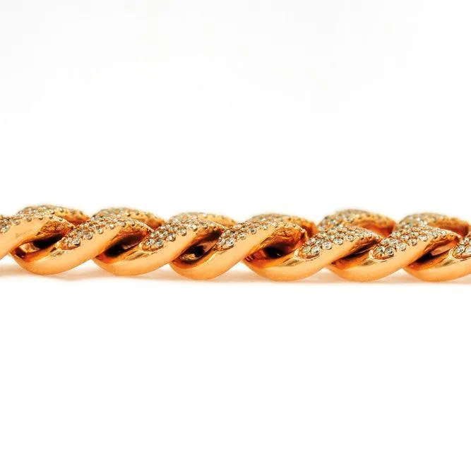 JDBR121.8 - DIAMOND CUBAN LINK BRACELET